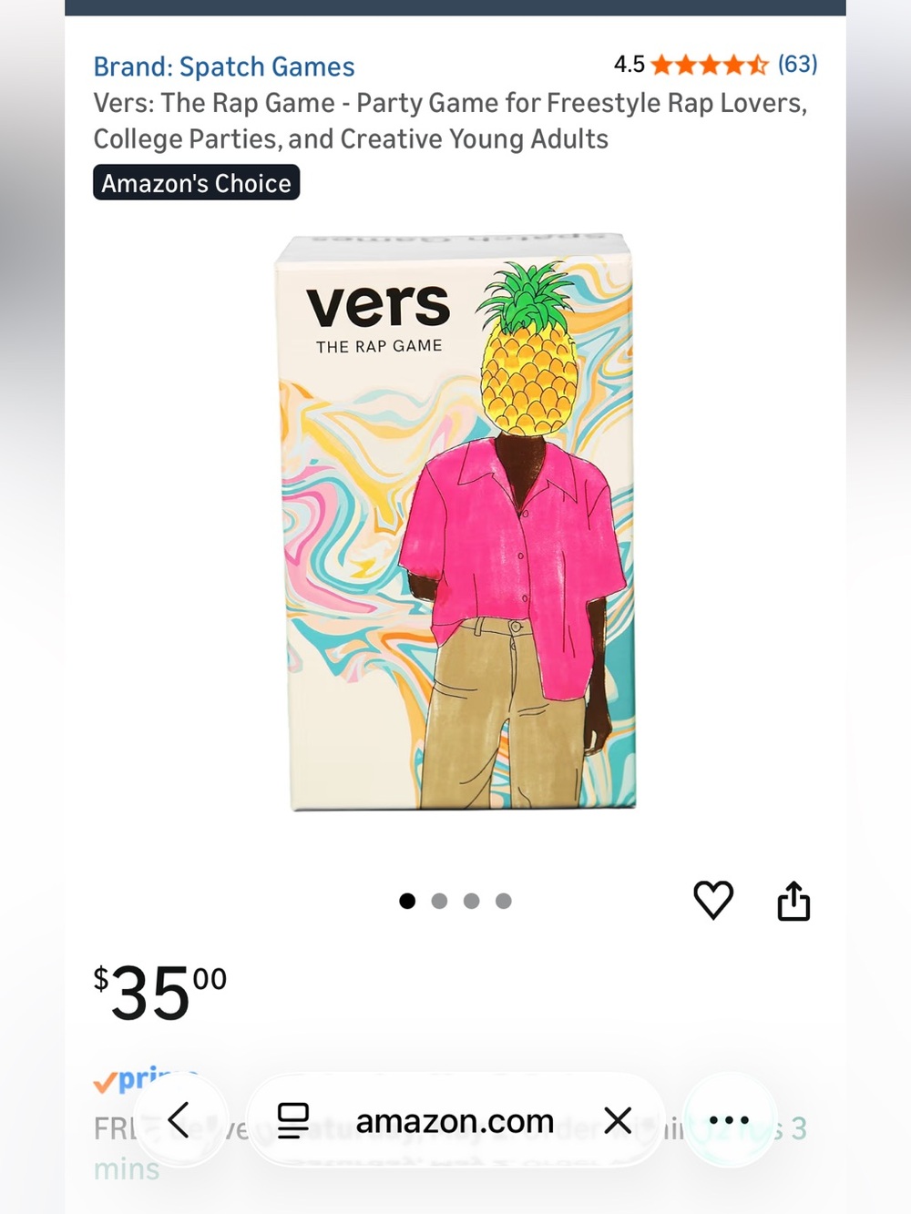 Vers: The Rap Game - Party Game for Freestyle Rap Lovers, College Parties